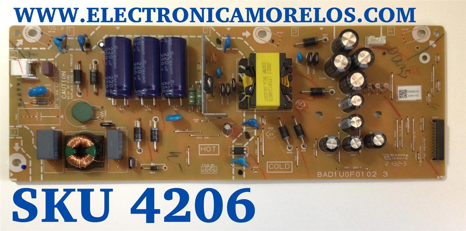 FUENTE PARA TV PHILIPS / NUMERO DE PARTE ADDU3023 / BAD1U0F0102 3 / P000002501 / MODELO 50PFL4756/F7